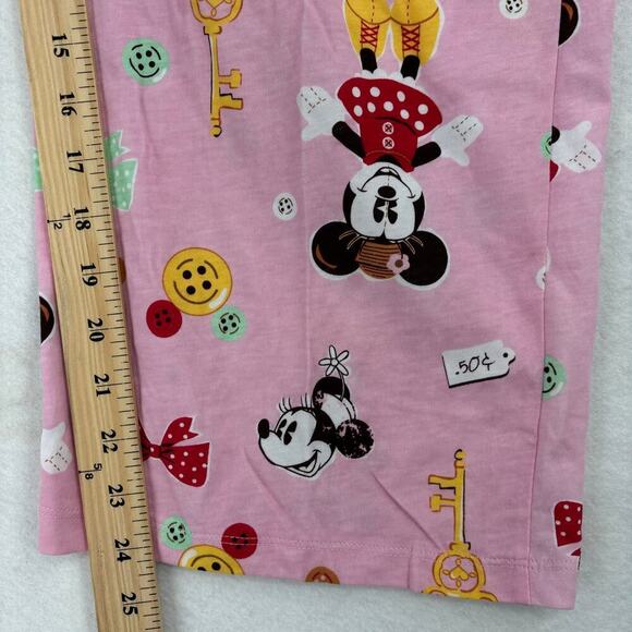 Disney Pajama Set Pink Minnie Mouse Print Size XL Top Size L Bottom - Picture 10 of 13
